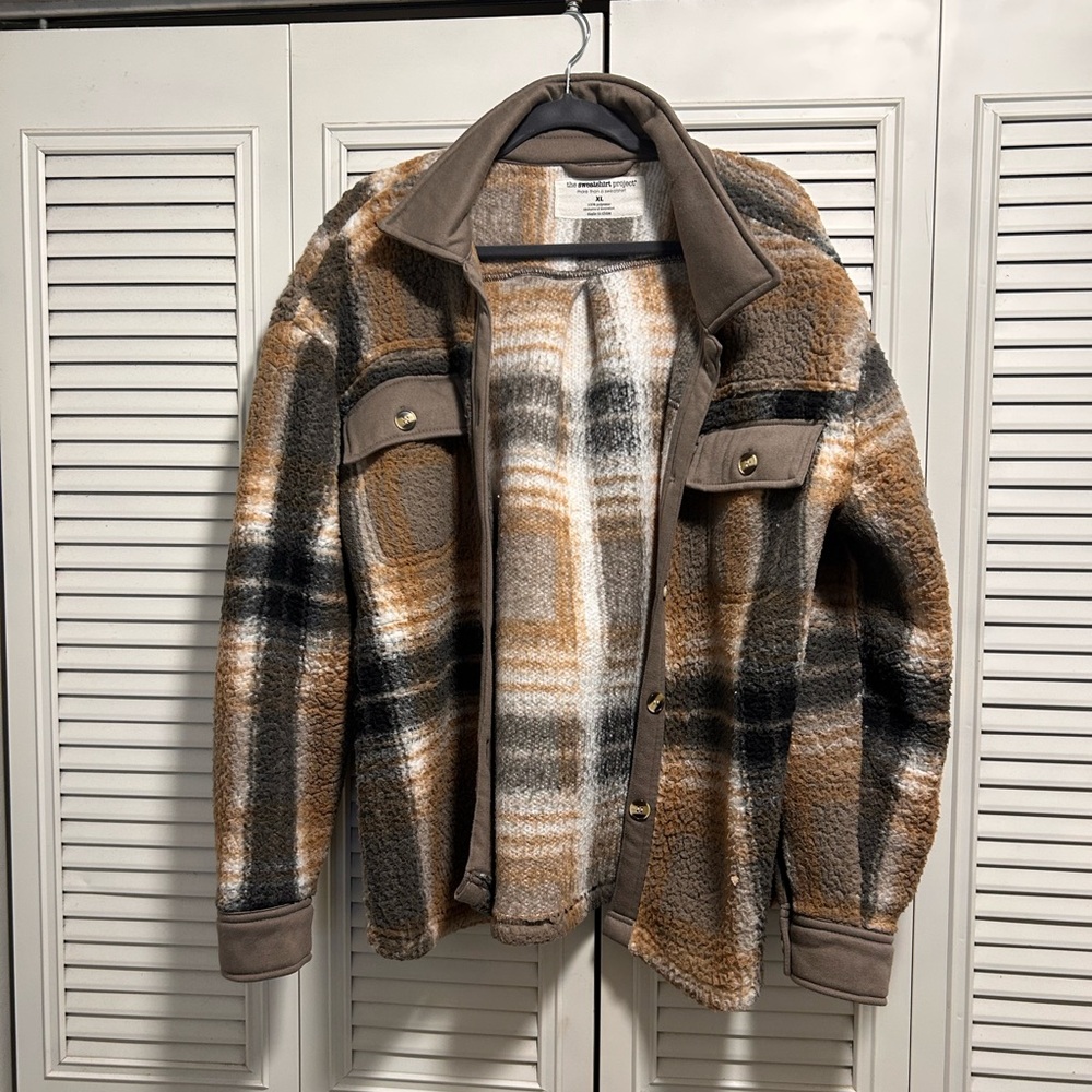 Cozy Plaid Teddy Jacket